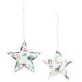 Floristik24 Christmas decoration star deer needles berries Ø8cm 6 pcs