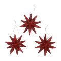 Floristik24 Poinsettias Christmas decorations red glitter Ø7cm 6pcs