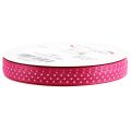 Floristik24 Gift ribbon dotted decorative ribbon pink 10mm 25m