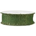 Floristik24 Ribbon Green Gold Fringe Ribbon Jewelry Ribbon W40mm L15m