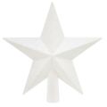 Floristik24 Sparkling white tree topper 19cm – shatterproof and glittering, perfect for elegant Christmas decoration