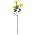 Floristik24 Dahlia Artificial Decoration Flowers Yellow Blossom L64cm 3 pcs