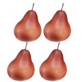 Floristik24 Decoration Pear Yellow Brown for Autumn Thanksgiving Ø8.5cm 4 pcs