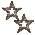 Floristik24 Decorative stars for hanging willow stars natural 48cm 2pcs