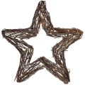 Floristik24 Decorative stars for hanging wall decoration willow natural 40cm 2pcs
