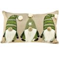 Floristik24 Decorative cushion with gnomes decorative cushion green beige 50×30cm