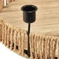 Floristik24 Decorative tray wood natural metal candle holder black Ø30cm