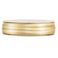 Floristik24 Double satin ribbon decorative ribbon in cream gold W6mm L50m