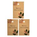 Floristik24 Gift tags Merry Christmas paper natural brown 8.5×5.5cm 20 pcs