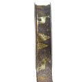 Floristik24 Gift Ribbon Christmas Brown Gold Deer W25mm L15m