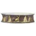 Floristik24 Gift Ribbon Christmas Brown Gold Deer W25mm L15m