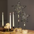 Floristik24 Large star decorations on natural wooden base – Black, 60 cm – Elegant room decoration 30x10x60cm 2pcs