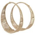 Floristik24 Decorative jute hanging rings Ø 29cm – Natural design for creative wall design 2pcs