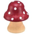 Floristik24 Wooden Mushrooms Decorative Mushrooms Wooden Mini Toadstools Red Orange 4cm 12pcs