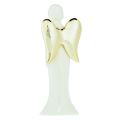 Floristik24 Angel figurines ceramic angel white gold 6cmx5cmx15cm 2pcs