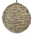 Floristik24 Ball for hanging straw ball grey washed Ø25cm