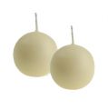 Floristik24 Ball candles 60mm cream 16 pcs