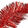 Floristik24 Festive Red Tinsel Garland 270cm – Shiny and vibrant, perfect for Christmas and holiday decorations