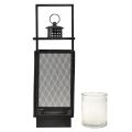Floristik24 Large metal lantern with wire windows in antique grey – 19x36x60 cm – decorative lantern with carrying handle
