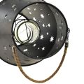 Floristik24 Hanging lantern made of metal in anthracite with stars – Ø18.5 cm, height 50 cm – Elegant outdoor and indoor lighting