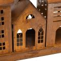Floristik24 Vintage light houses made of metal in rust design – 80x15x35 cm – atmospheric Christmas decoration