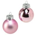 Floristik24 Mini Christmas tree balls glass light purple Ø2.5cm 22pcs