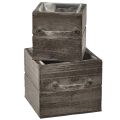 Floristik24 Plant boxes in drawer look – grey-brown, various sizes – versatile and decorative storage – set of 2