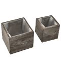 Floristik24 Plant boxes in drawer look – grey-brown, various sizes – versatile and decorative storage – set of 2