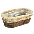 Floristik24 Plant tub wood natural 3-coloured L29.5/25/23cm set of 3