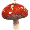 Floristik24 Charming Red Mushroom Pendants with Jute String – 3 cm, Set of 6 – Perfect Autumn and Christmas Decoration