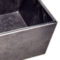 Floristik24 Versatile grey plastic planter 4 pieces – rectangular, 37 cm – ideal for indoor and outdoor gardening