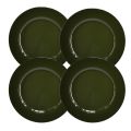 Floristik24 Elegant dark green plastic plate – 28 cm – Ideal for stylish table arrangements and decoration