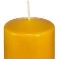 Floristik24 PURE Pillar Candle Yellow Honey Wenzel Candles 130/60mm