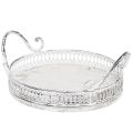 Floristik24 Retro tray with handles round tray white Ø26/33cm set of 2