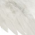 Floristik24 Romantic angel wings made of white feathers – Christmas decoration for hanging 20×12cm 6pcs