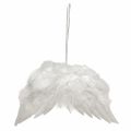 Floristik24 Romantic angel wings made of white feathers – Christmas decoration for hanging 20×12cm 6pcs