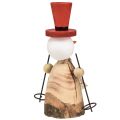 Floristik24 Snowman made of wood decorative figure with hat red natural H20.5cm