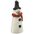 Floristik24 Cheerful snowman hanging decoration – white with red scarf and black hat, 7.5 cm – perfect for festive Christmas trees – 2 pieces