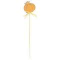 Floristik24 Flower stick wooden pumpkin decoration orange natural 6.5x7cm 12pcs