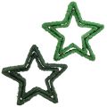 Floristik24 Star to stand Christmas decoration jute green 13/18cm 4pcs