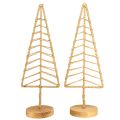 Floristik24 Christmas tree decoration stand metal wood natural H39cm 2pcs