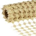 Floristik24 Table runner grid gold cream with glitter W19cm L1,5m