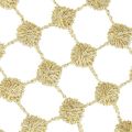 Floristik24 Table runner grid gold cream with glitter W19cm L1,5m