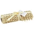 Floristik24 Table runner grid gold cream with glitter W19cm L1,5m