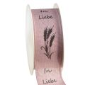 Floristik24 Mourning Ribbon Purple In Love Cotton Ribbon Width 40mm 15m