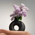 Floristik24 Vase Modern Ceramic Black Modern Oval 21×7×20cm