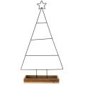 Floristik24 Metal Christmas tree with wooden decorative tray, 98.5cm - Modern Christmas decoration