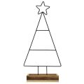 Floristik24 Metal Christmas tree with star and tray – 25x18x66 cm – Modern holiday decoration