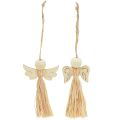 Floristik24 Christmas angel Christmas tree decoration angel raffia 11cm 12pcs