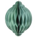 Floristik24 Christmas ball paper turquoise onion FSC Ø15cm H20cm